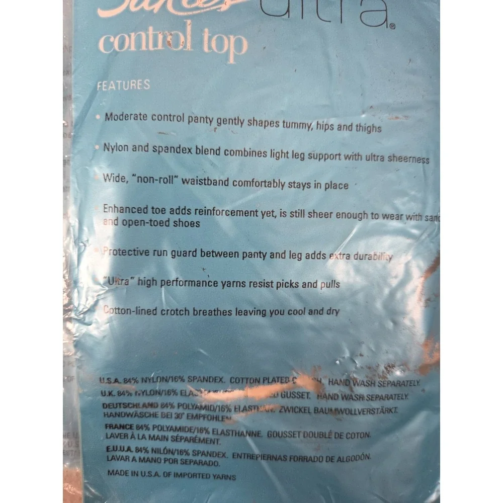 Silkies Ultra Sheer Control Top Pantyhose L Off White Ivory 2003 Old Stock NEW